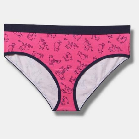 Torrid Pink Black Cotton Midrise Unimpressed Cat Panties Size 18 20 2X NWT - Picture 1 of 3